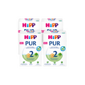 HiPP PUR Stage 2 Follow-On Milk Value Pack 4 × 500 g From 6 Months | Organic | Palm Oil Free | No Starch | DHA & ALA | Made in Germany