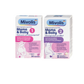Mivolis Mama & Baby Pregnancy Nutrition Bundle | Mama & Baby 1 (30 Tablets) + Mama & Baby 2 (30 Tablets + 30 Soft Capsules) | Preconception to Breastfeeding | Folic Acid, DHA, Iron & Choline | Made in Germany