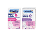 Mivolis Mama & Baby Pregnancy Nutrition Bundle | Mama & Baby 1 (30 Tablets) + Mama & Baby 2 (30 Tablets + 30 Soft Capsules) | Preconception to Breastfeeding | Folic Acid, DHA, Iron & Choline | Made in Germany