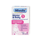 Mivolis Mama & Baby Pregnancy Nutrition Bundle | Mama & Baby 1 (30 Tablets) + Mama & Baby 2 (30 Tablets + 30 Soft Capsules) | Preconception to Breastfeeding | Folic Acid, DHA, Iron & Choline | Made in Germany