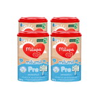 Milupa Milumil PRE Infant Formula Family Value Pack 3200g 4 × 800 g | From Birth | DHA & ARA | GOS/FOS Prebiotics | Palm Oil Free | Made in Germany