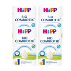HiPP Organic Stage 1 COMBIOTIK Infant Formula Family Value Pack 2400g 4 × 600 g | From Birth | Organic Natural Lactic Cultures, GOS, DHA & Organic Starch