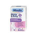 Mivolis Mama & Baby Pregnancy Nutrition Bundle | Mama & Baby 1 (30 Tablets) + Mama & Baby 2 (30 Tablets + 30 Soft Capsules) | Preconception to Breastfeeding | Folic Acid, DHA, Iron & Choline | Made in Germany