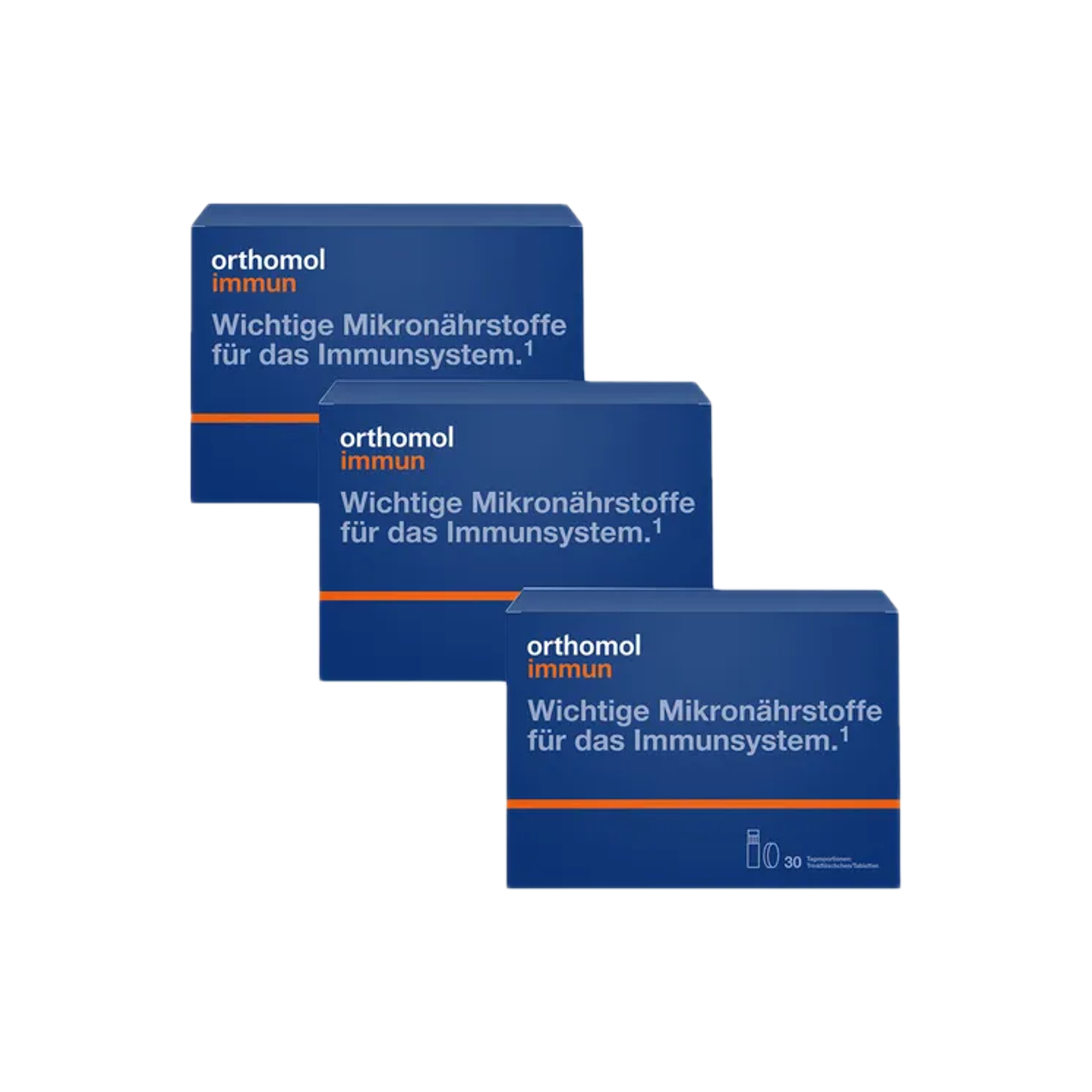 Orthomol Immun 3-Pack Bundle 90 Daily Portions PZN 01319991 90 Drinking Vials + 180 Tablets | Comprehensive Immune Support | Vitamin C, Vitamin D & Zinc | Made in Germany