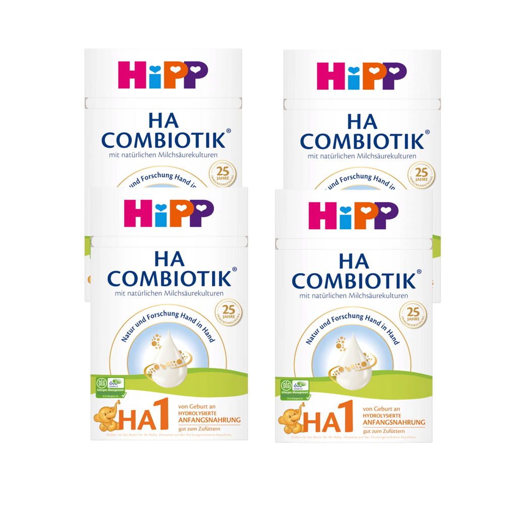 HiPP HA 1 COMBIOTIK Infant Formula Family Value Pack 2400g 4 × 600 g | From Birth | Hydrolyzed Protein | Natural Lactic Cultures, GOS & DHA