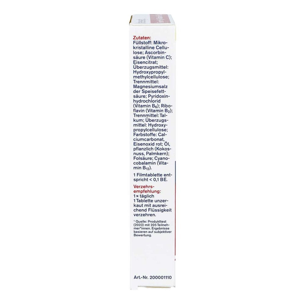 Tetesept Iron+B12 Vitamin C+Folic Acid Film-coated Tablets 30 pcs PZN 18761739