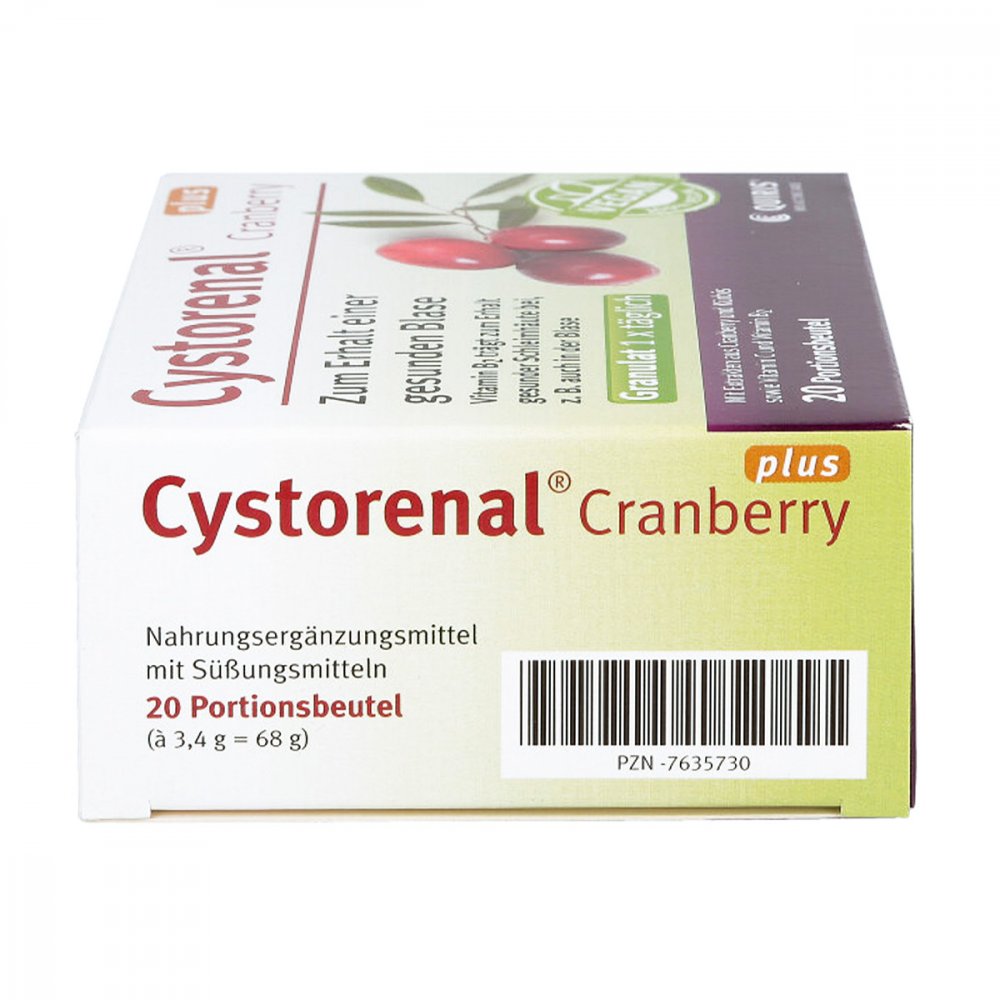 Cystorenal 蔓越莓plus颗粒 20 片 PZN 07635730 男女适用