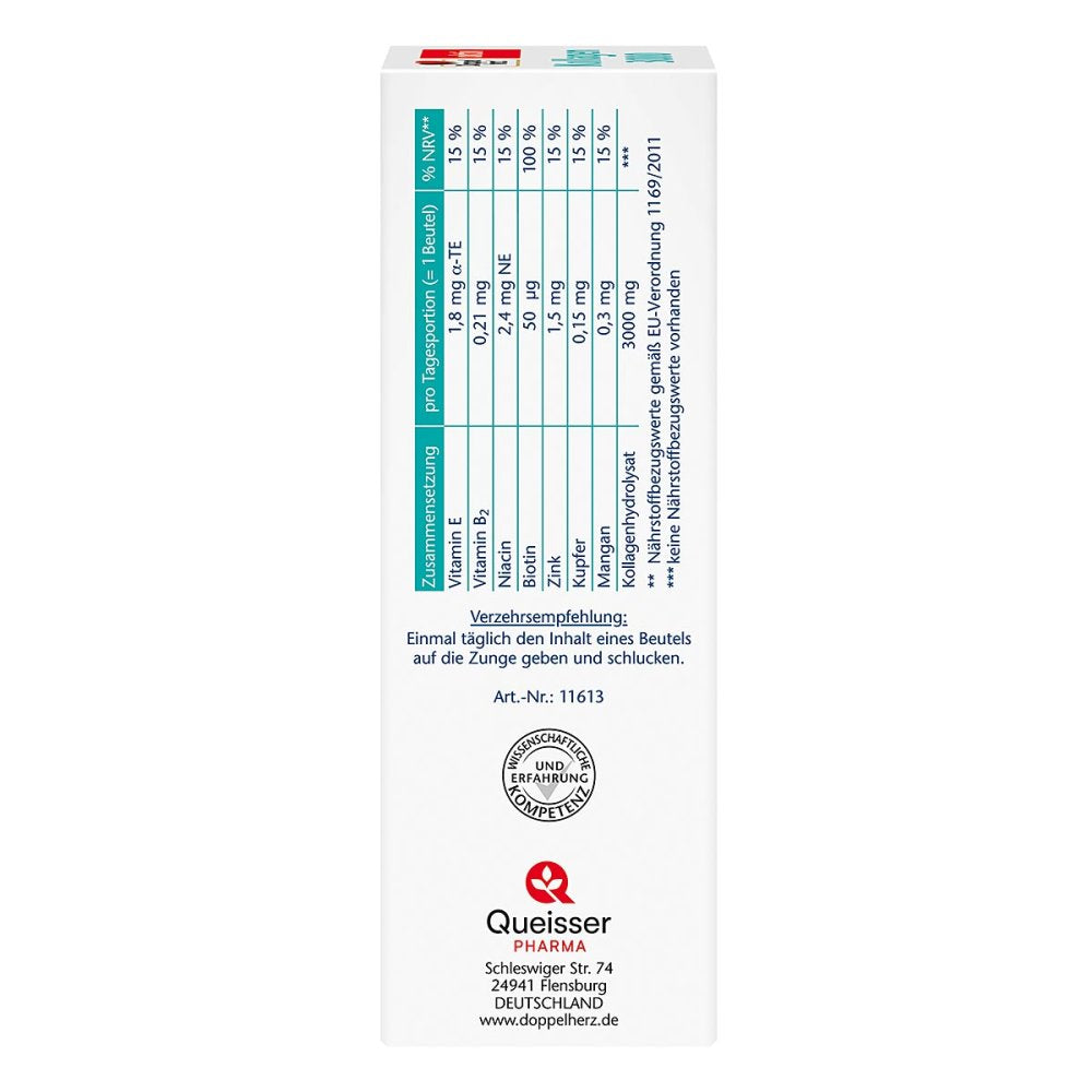 Doppelherz aktiv Collagen 3000 Liquid | 3,000 mg Collagen Hydrolysate, Biotin & Zinc | Skin & Connective Tissue Support | 4-Pack | 56 Liquid Sticks | PZN 16031988