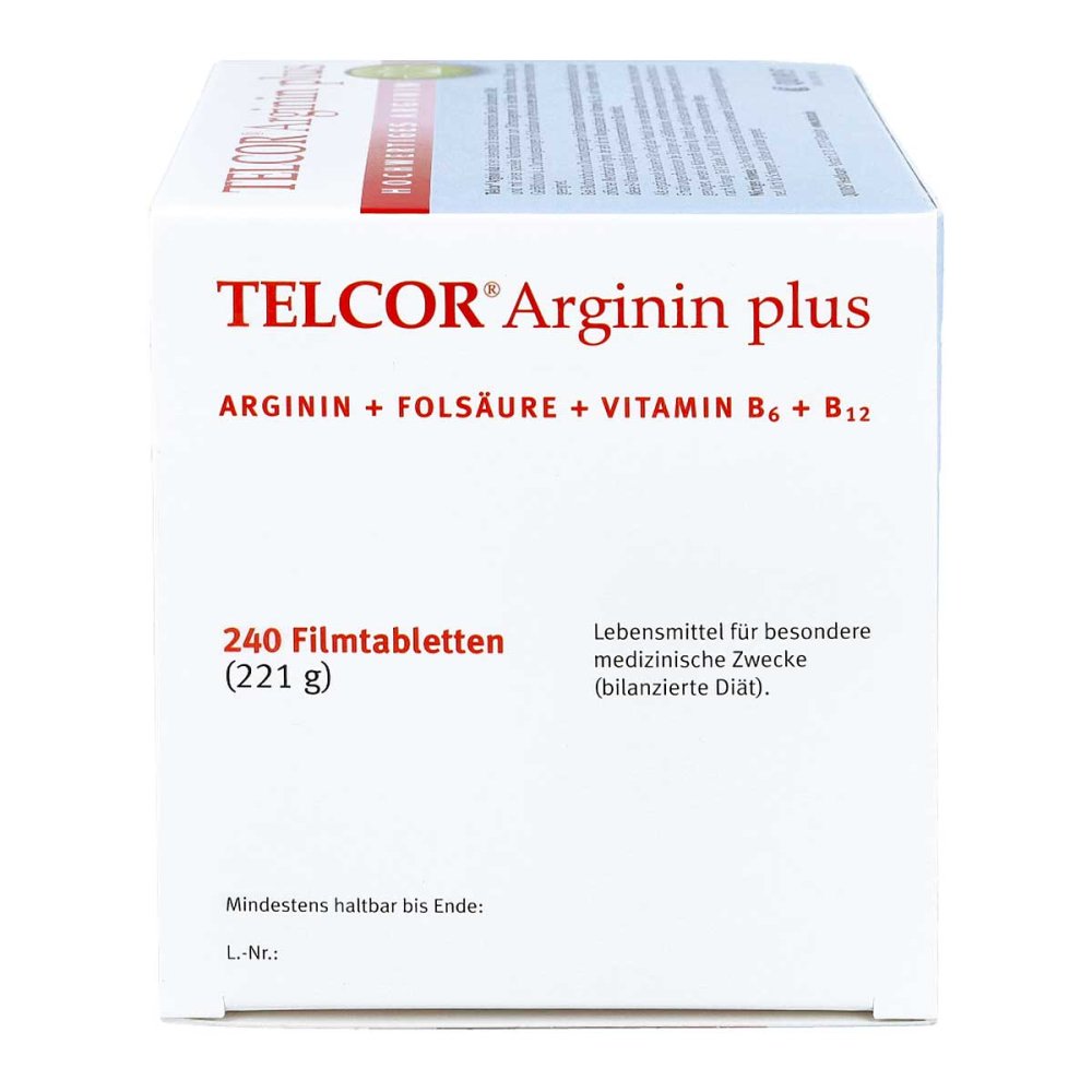 Telcor 精氨酸加薄膜衣片 240 片 PZN 03104757