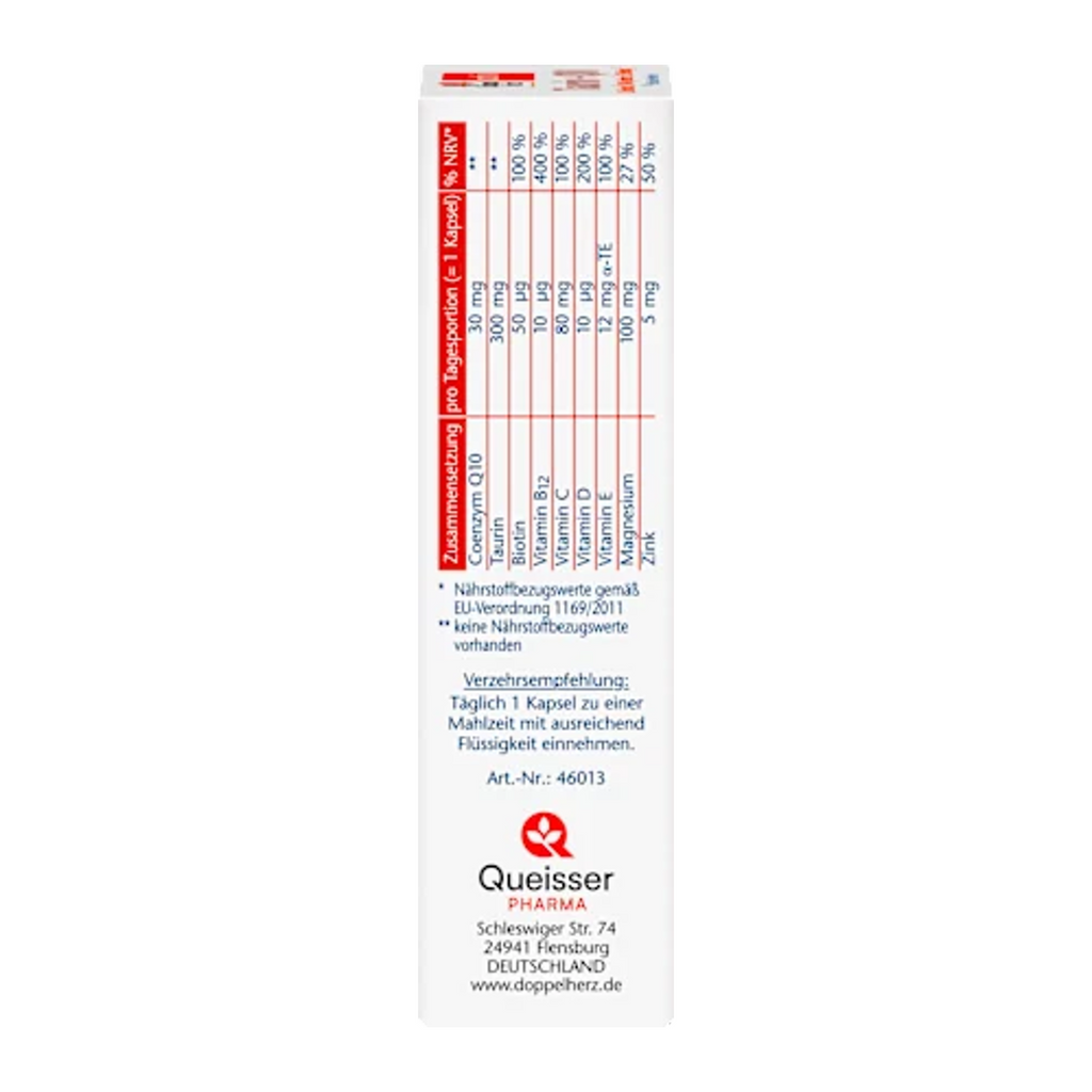 Doppelherz Taurine + Q10 Capsules 30 pcs x 2 packs