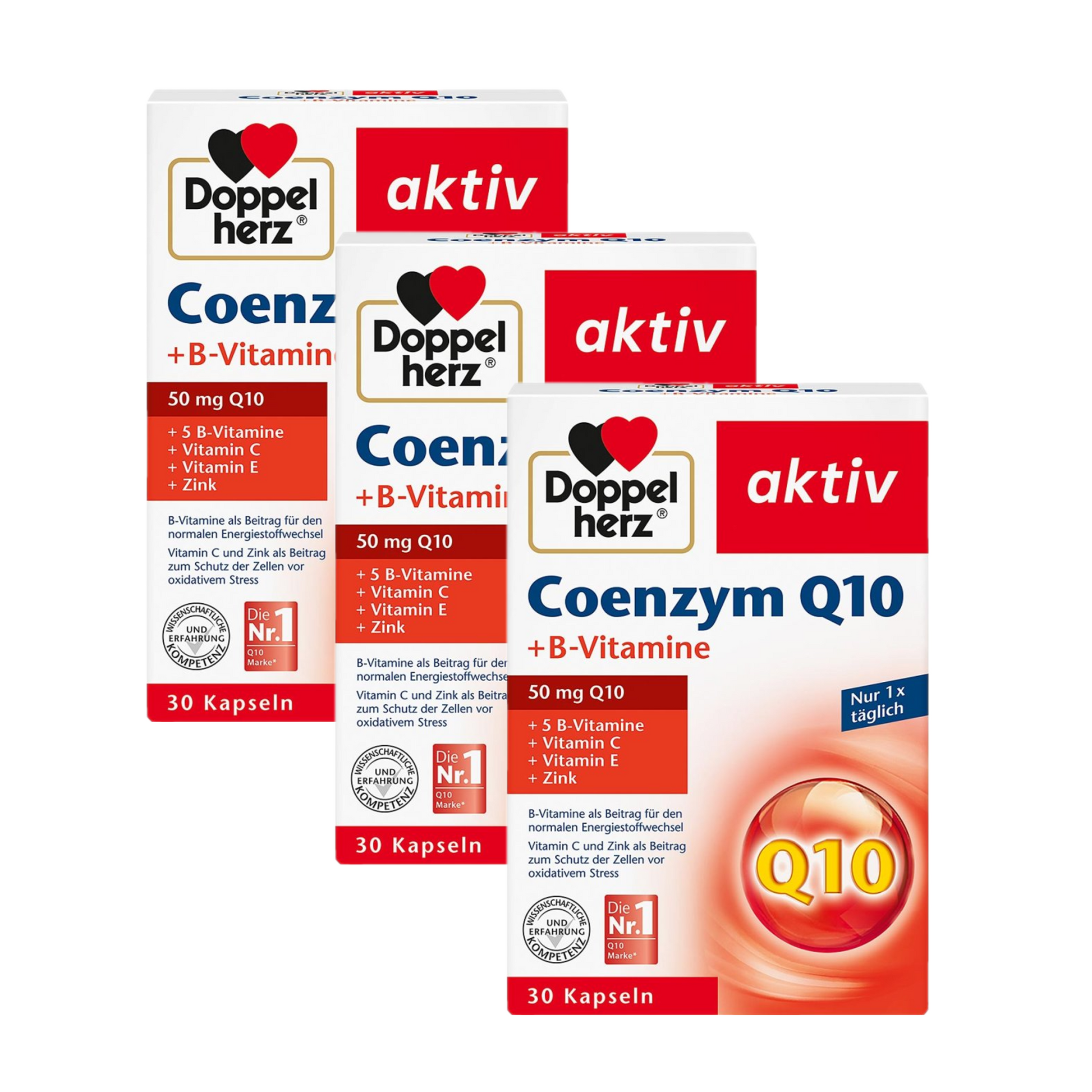 Doppelherz 辅酶Q10+B 族维生素胶囊30粒 x 3盒 PZN 06120484