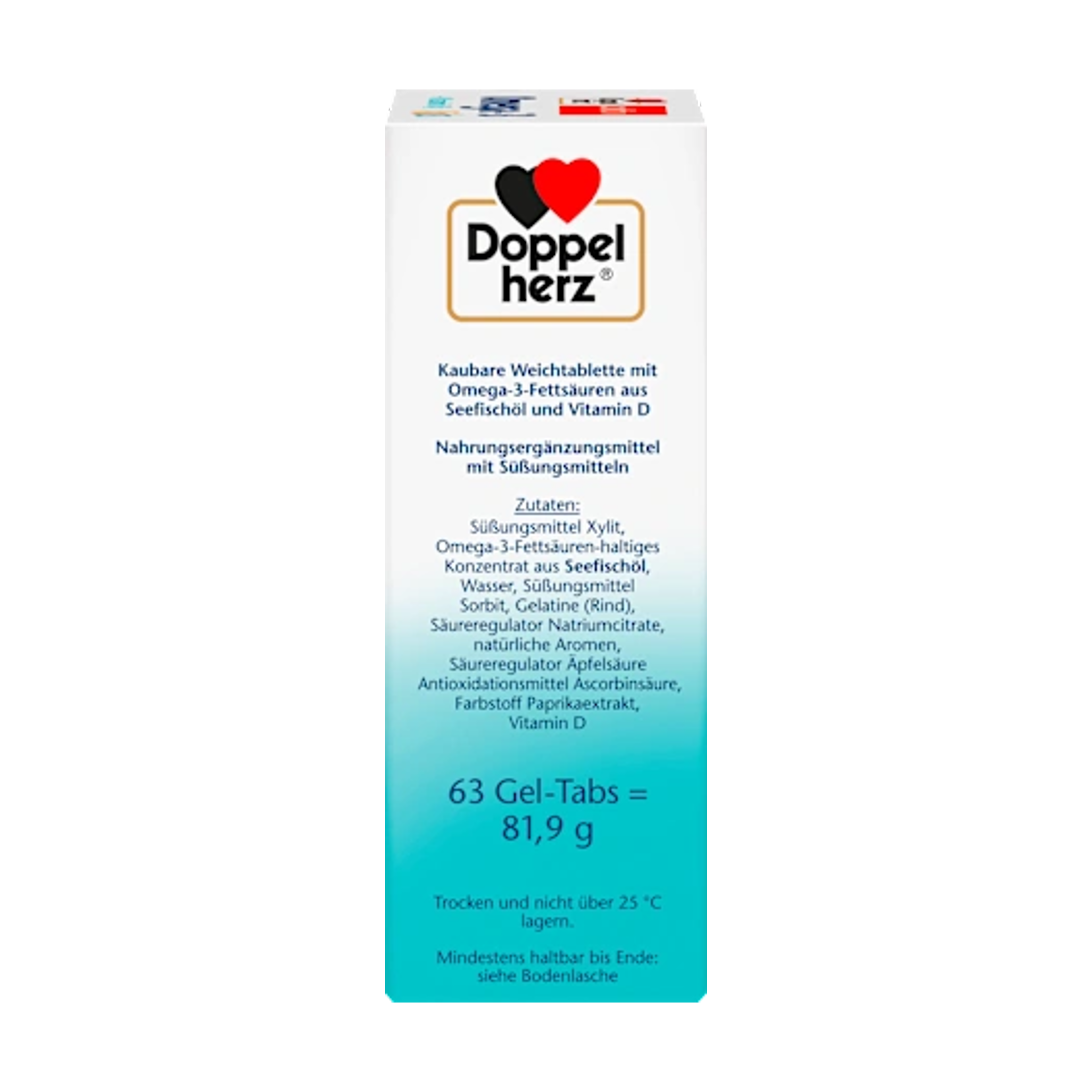 Doppelherz Omega-3 儿童凝胶片 63 片，适合 4 岁以上儿童