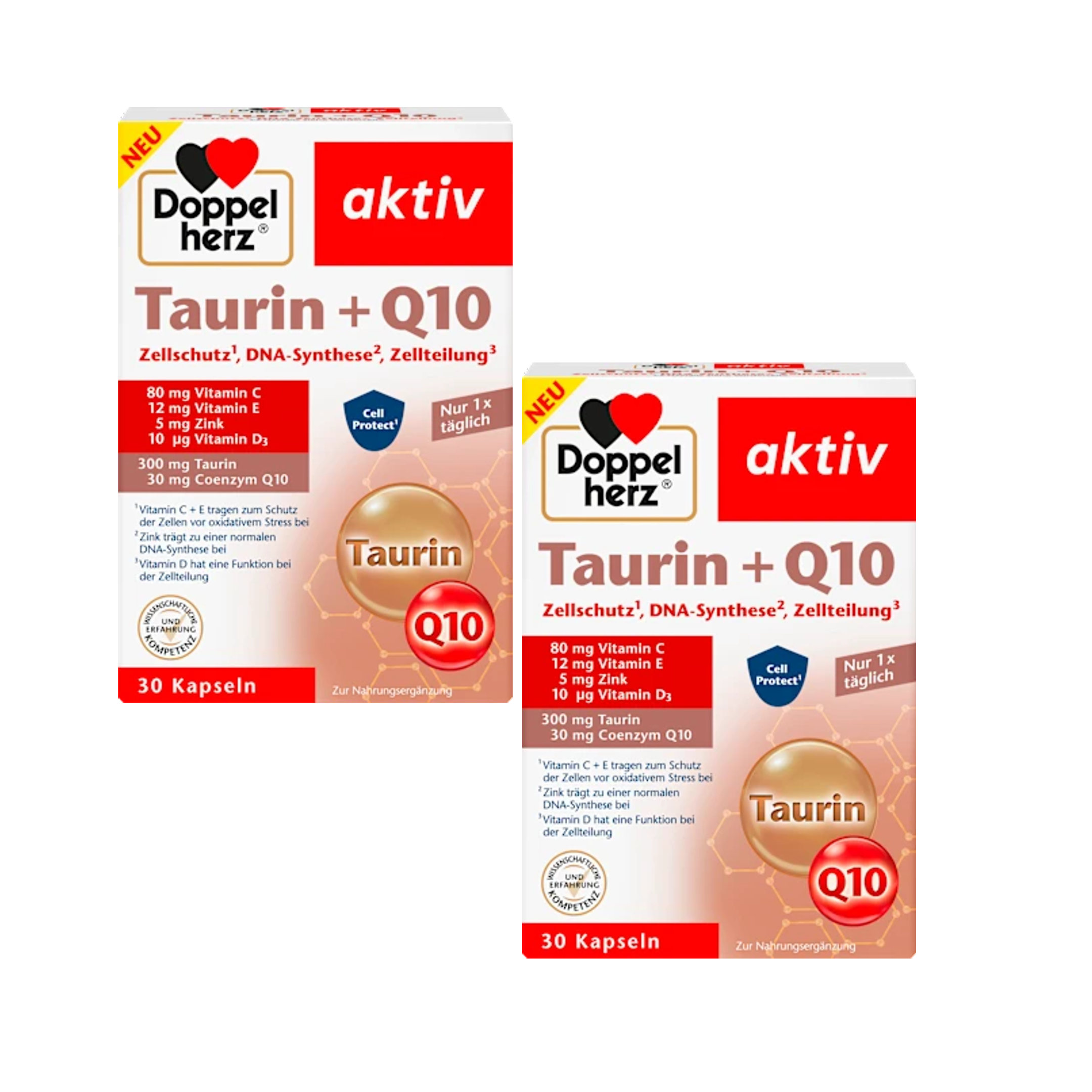 Doppelherz 牛磺酸 + Q10 胶囊 30 粒 x 2 包