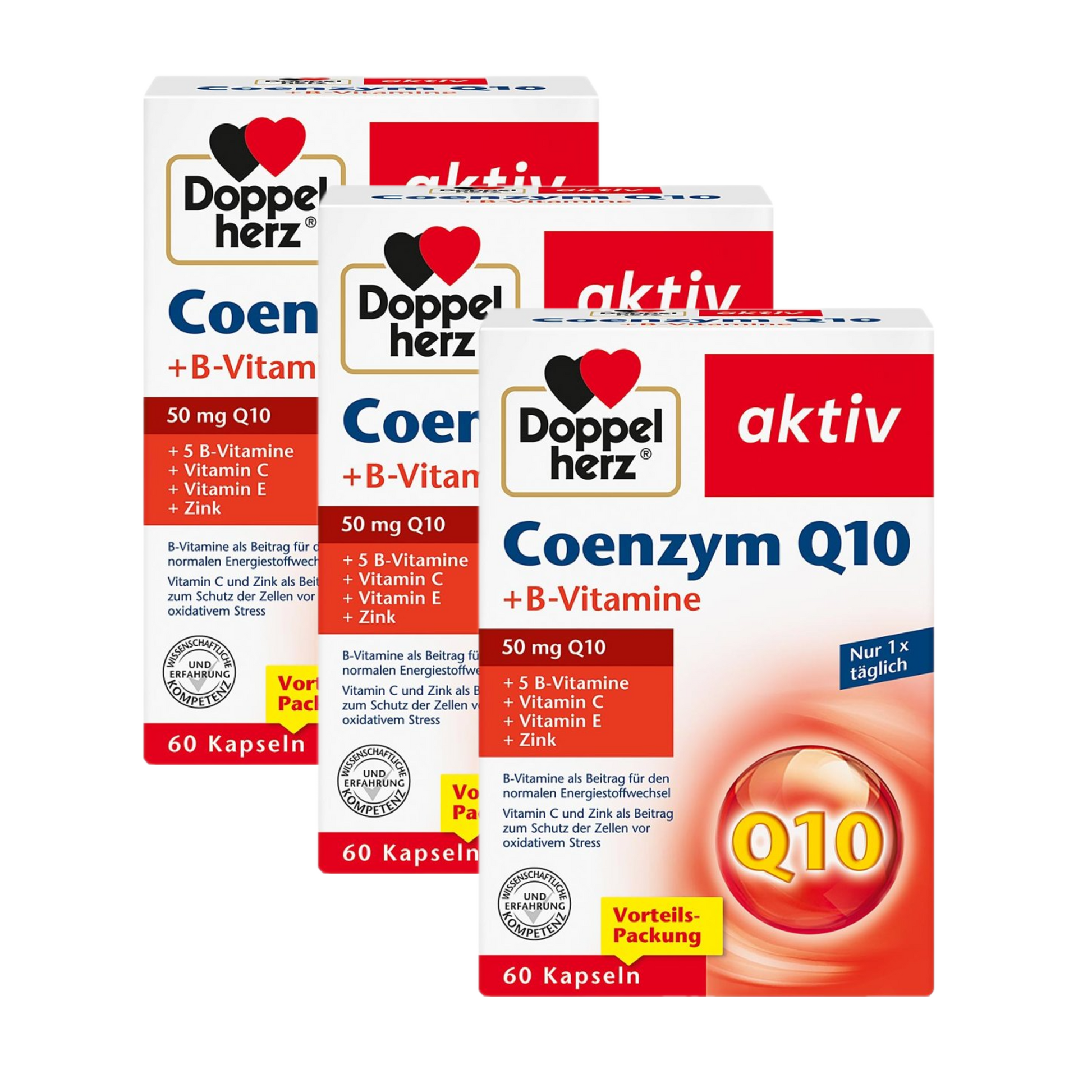 Doppelherz 辅酶Q10+B 族维生素胶囊60粒 x 3盒 PZN 11119862