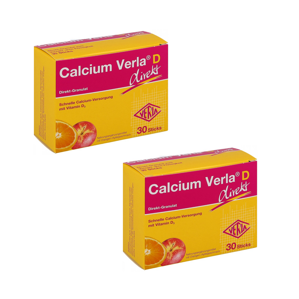Verla Calcium Verla D 直接颗粒，30 片 x 2 包 PZN 14287844