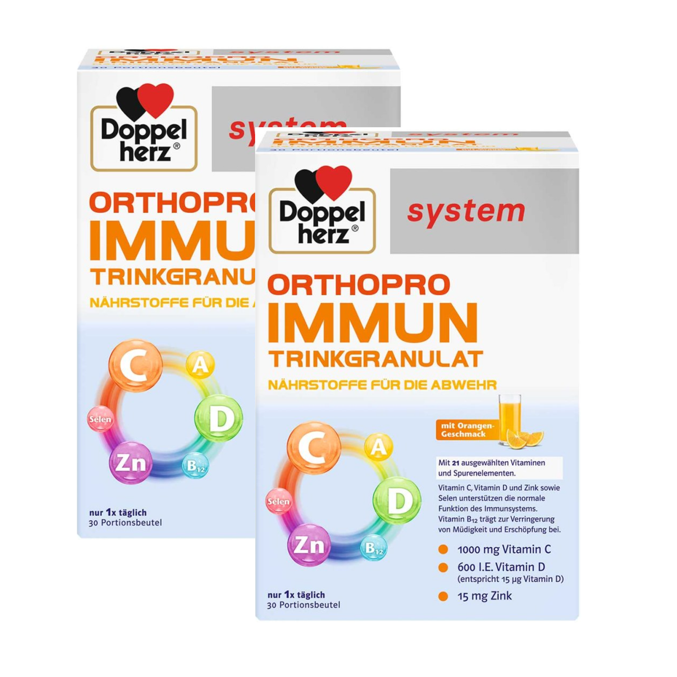 Germany Doppelherz Orthopro Immune Drinking Granules System 30 pcs x 2 Packs PZN 16699947 Immune Support Probiotics Vitamins
