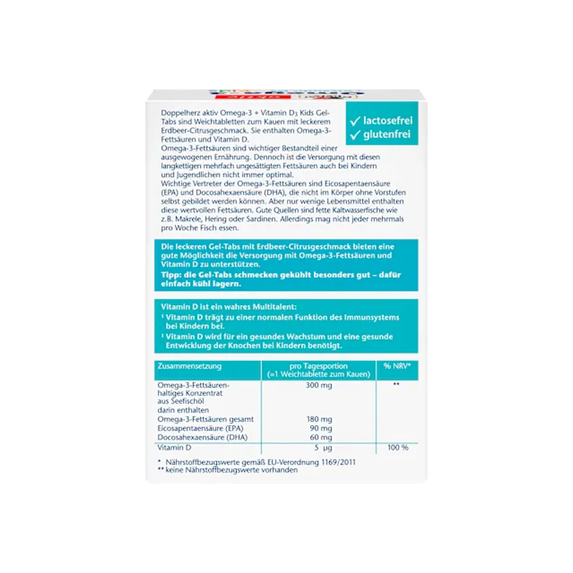Doppelherz Omega-3 Kids Gel-Tabs 63 tablets from 4 years