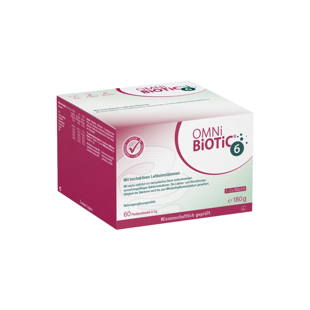 OMNi-BiOTiC 6 60 Sachets | Daily Probiotic | 6 Live Probiotic Strains | 4 Billion CFU | Prebiotics FOS & Inulin | PZN 10064811