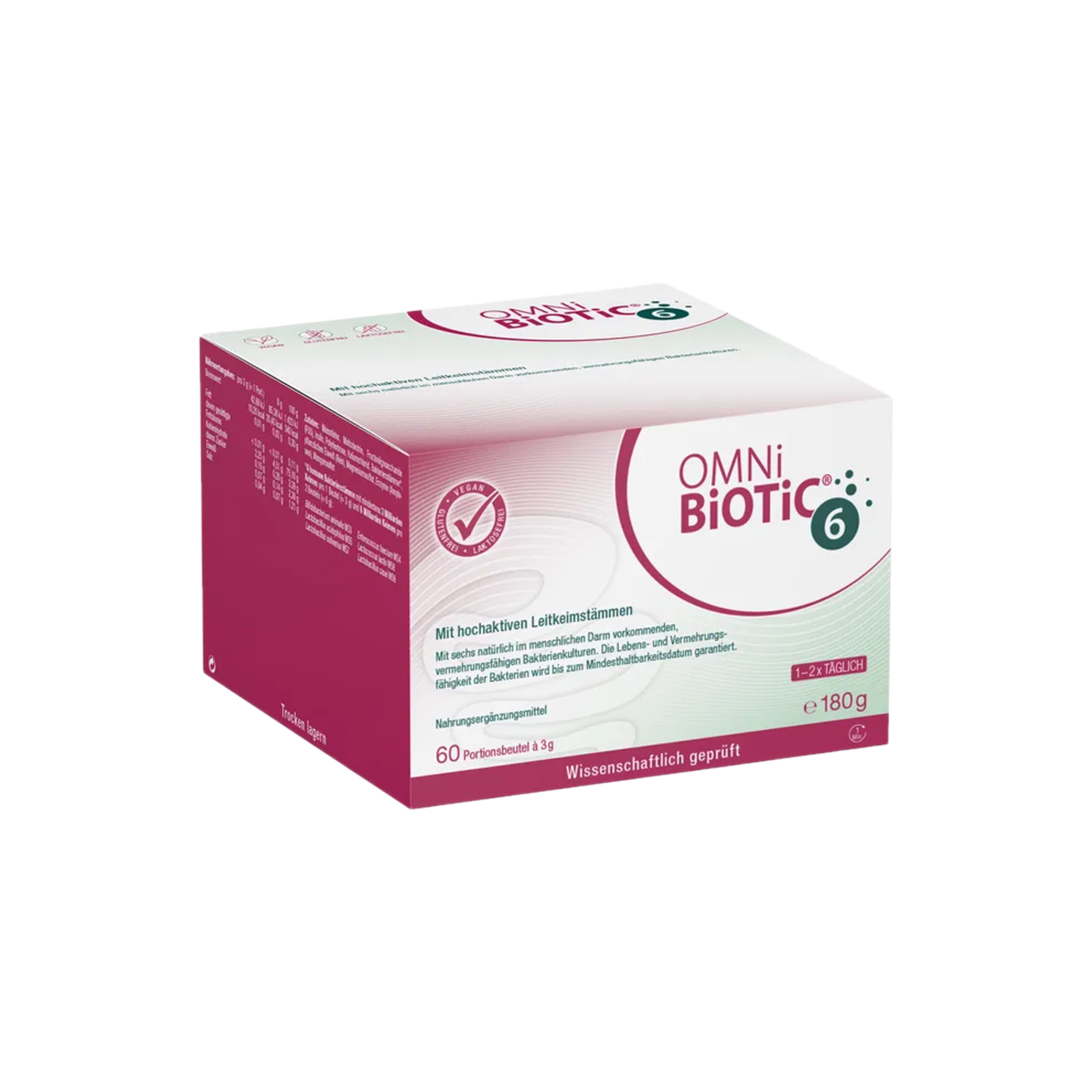 OMNi-BiOTiC 6 60 Sachets | Daily Probiotic | 6 Live Probiotic Strains | 4 Billion CFU | Prebiotics FOS & Inulin | PZN 10064811