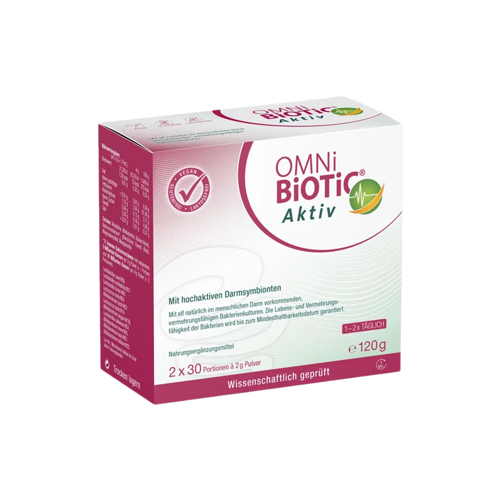 OMNi-BiOTiC AKTIV | Daily Probiotic | 11 Live Probiotic Strains | 5 Billion CFU | Gut Microbiome Support | 60 Sachets | PZN 14168832