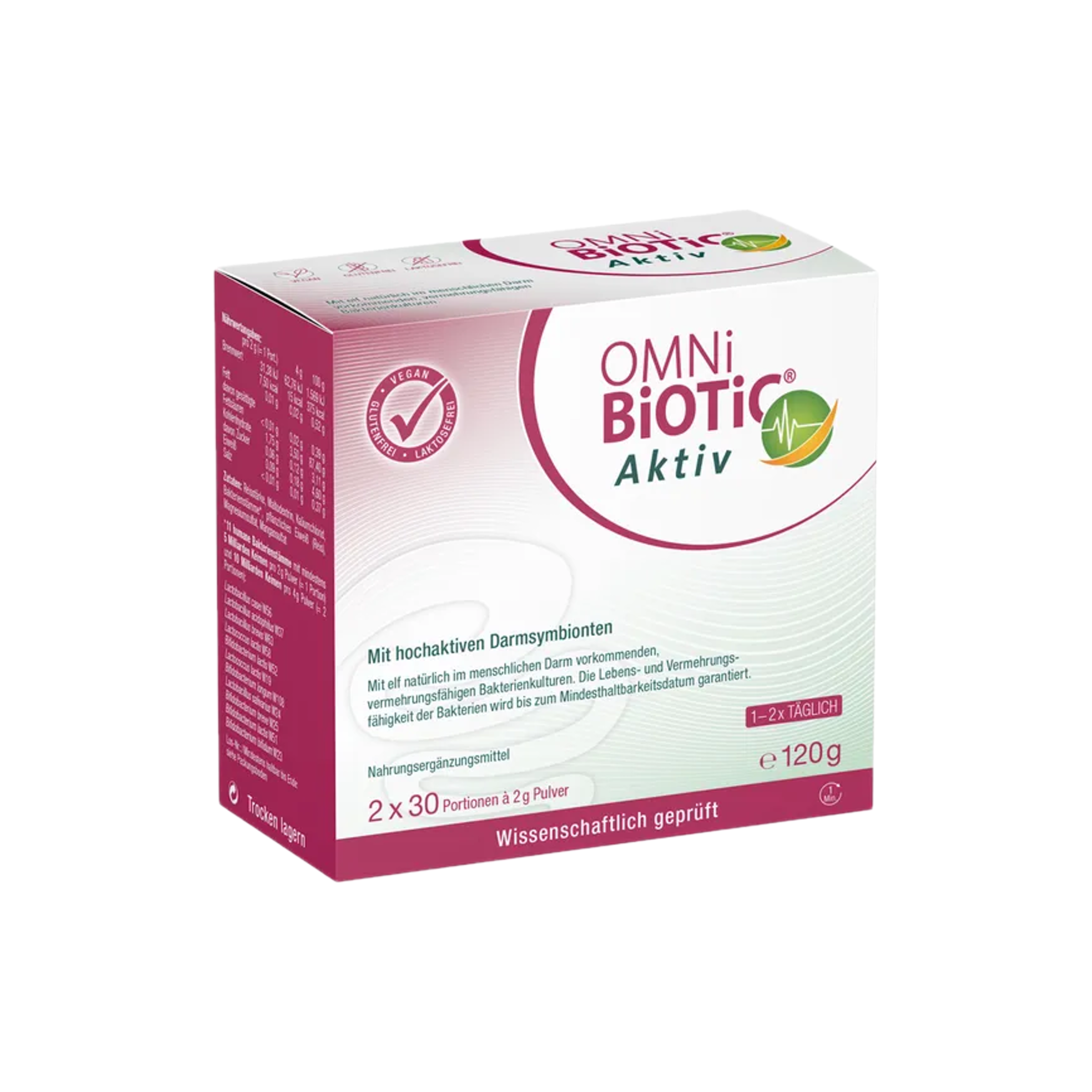 OMNi-BiOTiC AKTIV | Daily Probiotic | 11 Live Probiotic Strains | 5 Billion CFU | Gut Microbiome Support | 60 Sachets | PZN 14168832