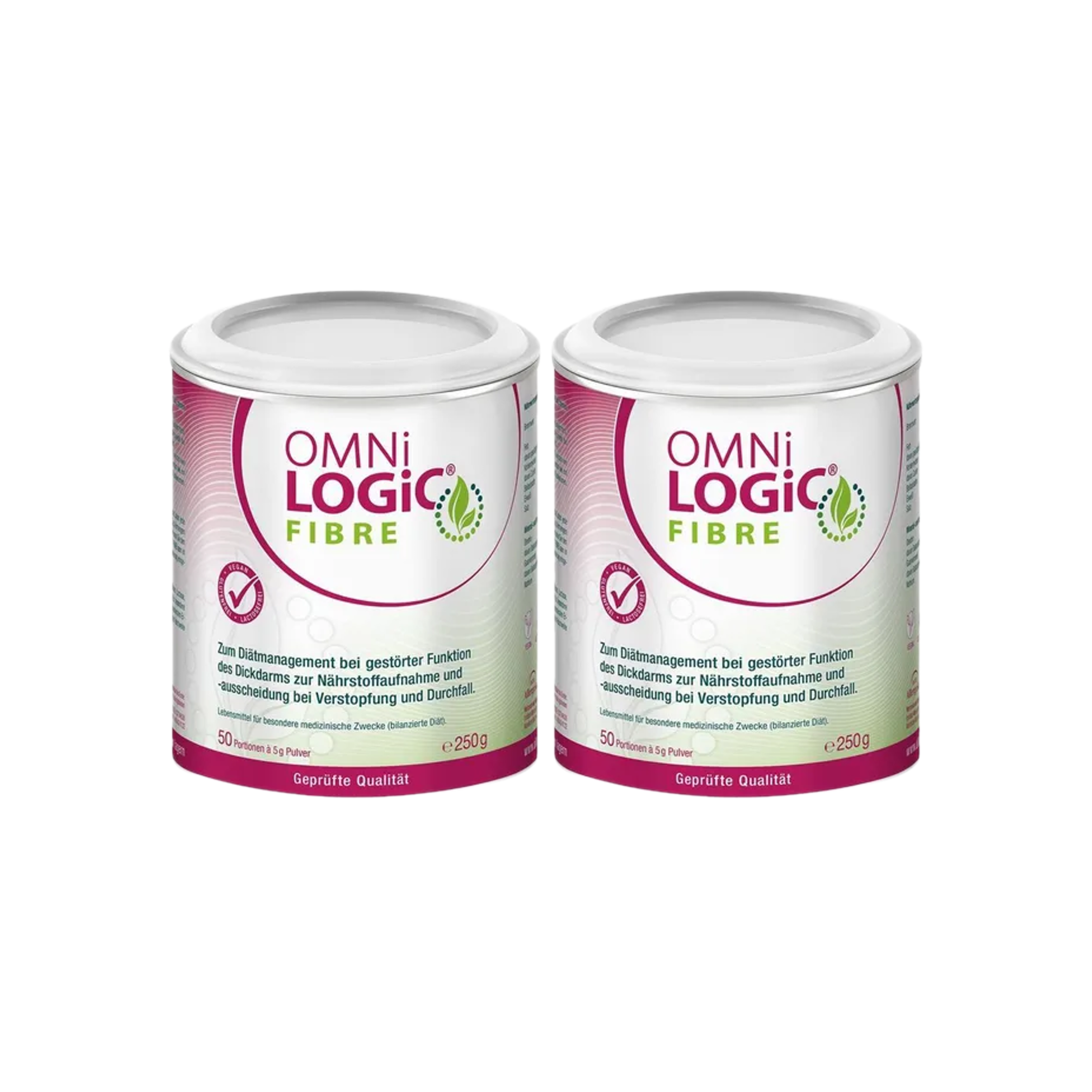 OMNi-LOGiC FIBRE 2-Pack 500g | Soluble Prebiotic Fiber Powder | Resistant Dextrin & PHGG | Gut Health & Digestive Support | 2 × 250 g | PZN 15734630