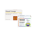 Vitazell Omega + Unizink Immun Plus | Vegan Omega-3 & Daily Immune Support Bundle | EPA, DHA, Zinc, Vitamin C, D & Selenium | 120 PZN 11335407 + 60 Capsules PZN 05489336