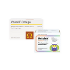 Vitazell Omega + Unizink Immun Plus | Vegan Omega-3 & Daily Immune Support Bundle | EPA, DHA, Zinc, Vitamin C, D & Selenium | 120 PZN 11335407 + 60 Capsules PZN 05489336