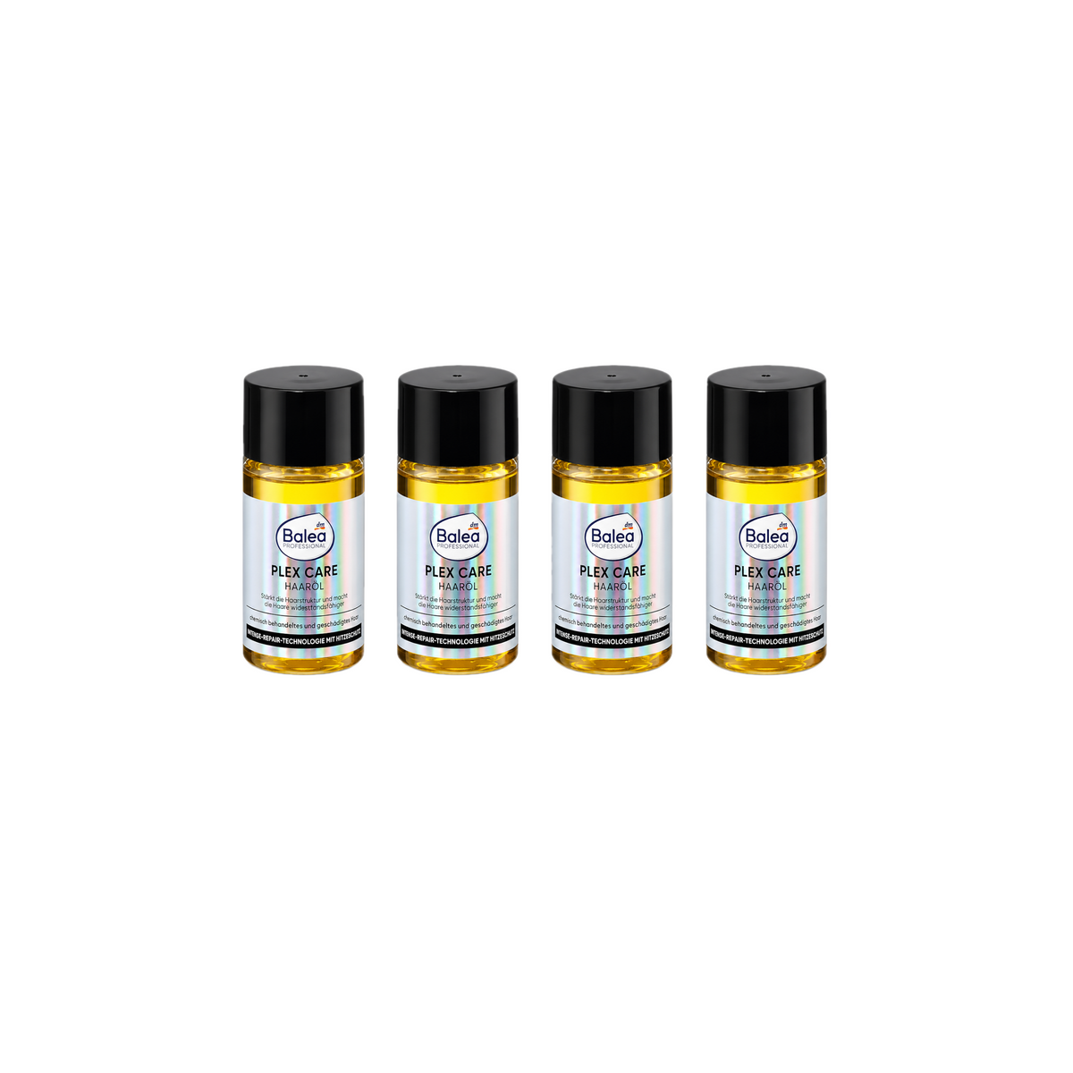 Balea PROFESSIONAL Plex Care Hair Oil 4-Pack 200ml | Intensive Repair Hair Oil | Heat Protection | For Chemically Treated & Damaged Hair | Vegan 4x50ml