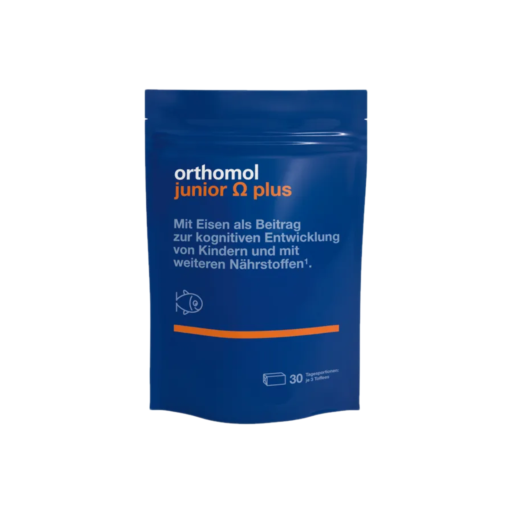 德国原装Orthomol Junior儿童DHA/Omega-3 水果太妃糖90粒 | 儿童 Omega-3 脑部支持 | DHA、EPA、铁、维生素 B12 及 B 族维生素 | PZN 11877835