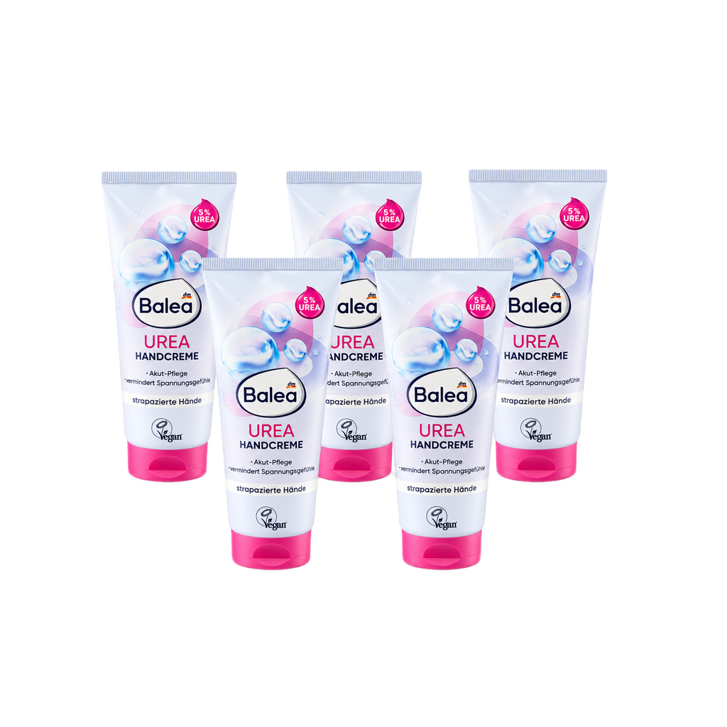 Balea Urea Hand Cream 5-Pack | 5% Urea, Shea Butter & Vitamin E | Intensive Moisturizing Care | 5 × 100 ml