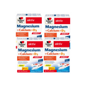 Doppelherz aktiv Magnesium + Calcium + D3 DIRECT Value Pack 240 Sachets | 4 × 60 Micro-Pellet Sachets | 300 mg Magnesium, 600 mg Calcium & Vitamin D3 | Lemon Flavor  PZN 18390668