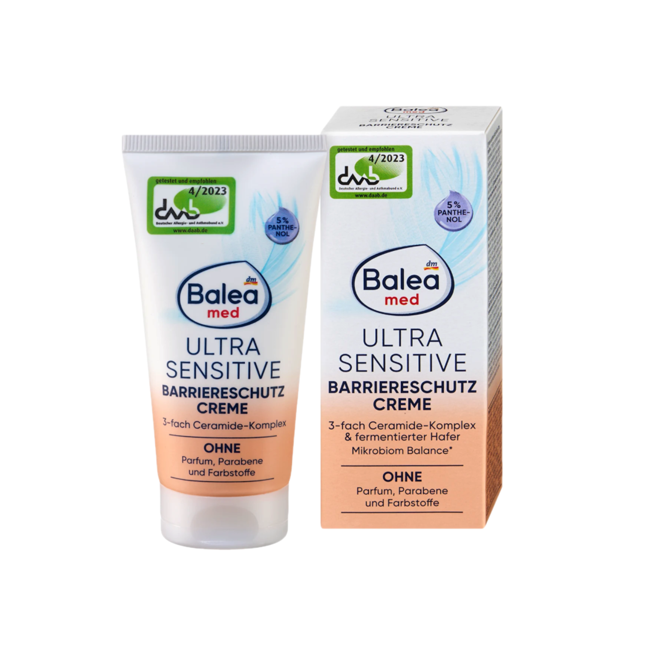 Balea MED Ultra Sensitive Barrier Protection Face Cream 50ml | 3-Ceramide Complex & 5% Panthenol | Fragrance-Free Vegan