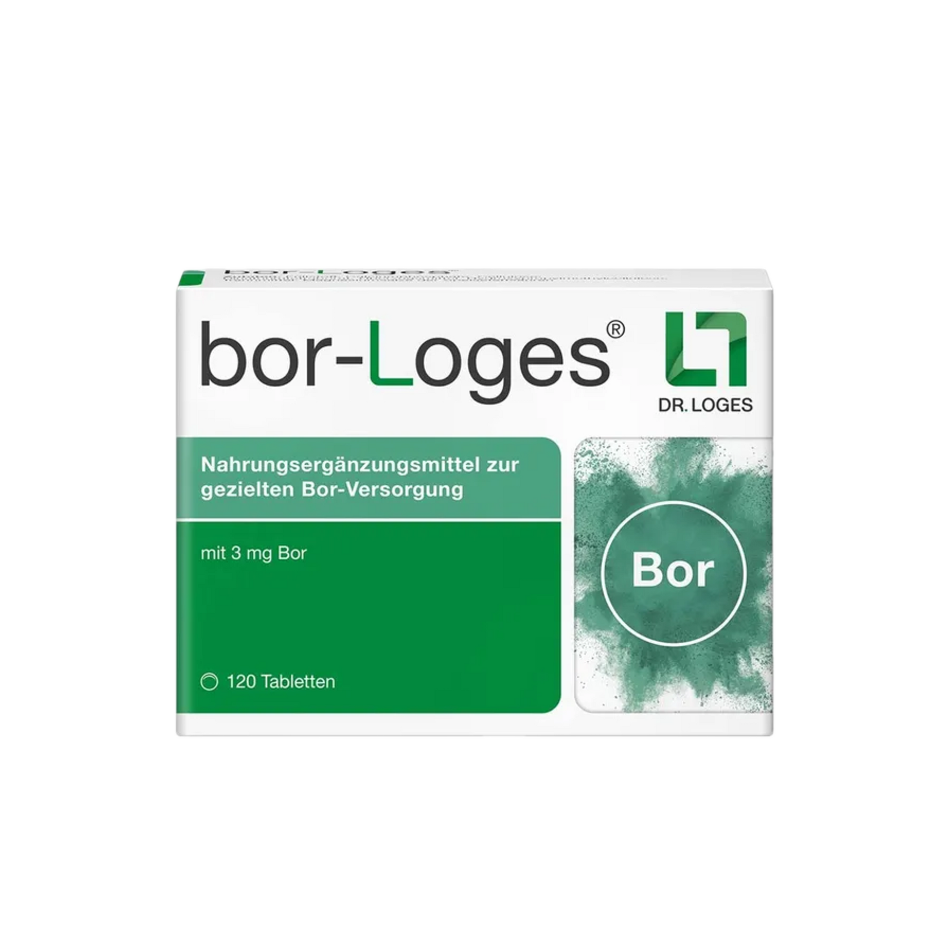 bor-Loges | Boron 3 mg | Daily Boron Supplement for Bone & Mineral Metabolism | 120 Tablets | PZN 12442795