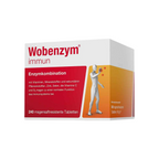 Wobenzym Immun Gastro-Resistant Tablets 240 Count | Beta-Glucans, Bromelain, Papain, Vitamins C, D & E | Zinc & Selenium | Immune System Support | Made in Germany | PZN 07368648