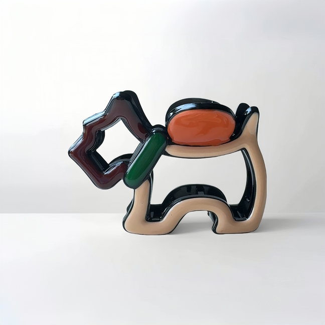 Welpens Kaarklammer Square I Orange-Kaffee