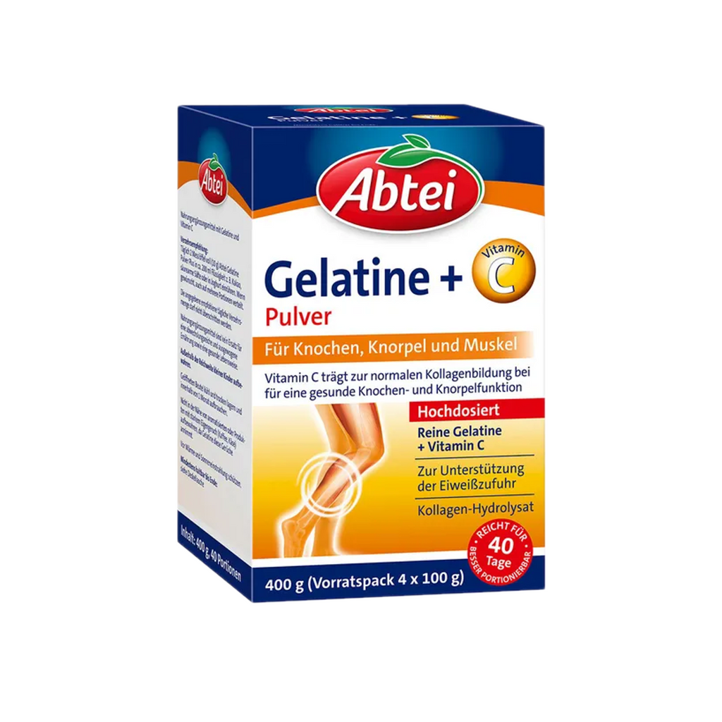 Abtei Gelatine Plus | Collagen Protein & Vitamin C | Bone, Cartilage & Muscle Support | 400 g Powder | PZN 15570602