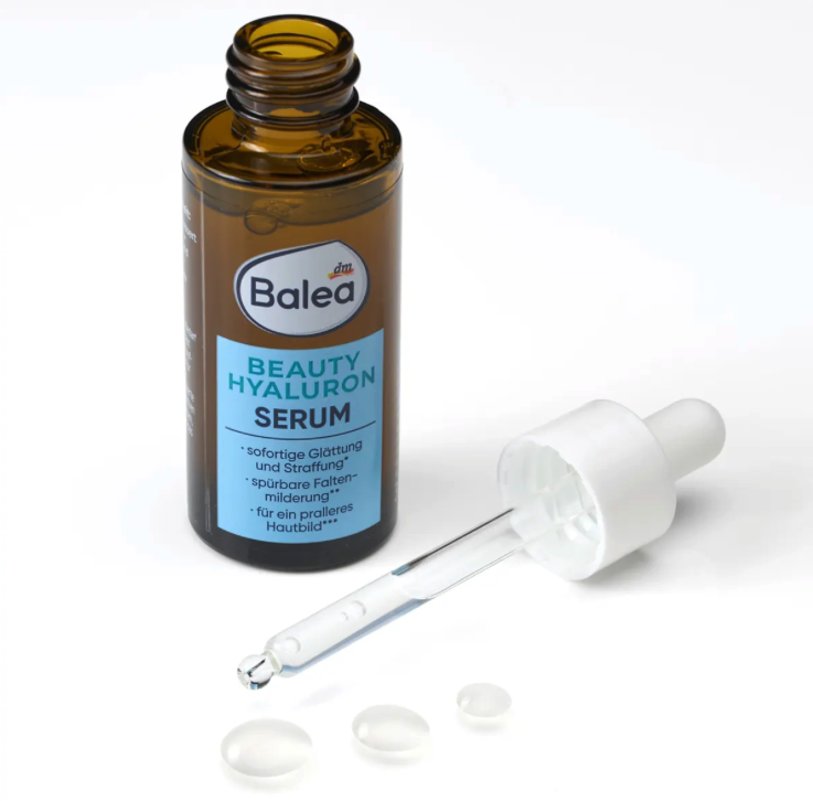 Balea Beauty Hyaluron 7-Fold Face Serum | 7 Types of Hyaluronic Acid | Intensive Hydration & Anti-Aging Care | Plumping & Smoothing Serum | Vegan | 30 ml