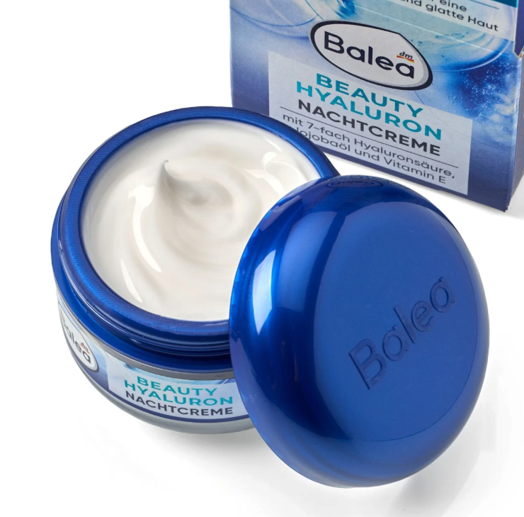 Balea Beauty Hyaluron Day & Night Cream Set | 7-Fold Hyaluronic Acid + Vitamin E | Day Cream SPF 15 + Regenerating Night Cream | 2 × 50 ml | 100 ml Total