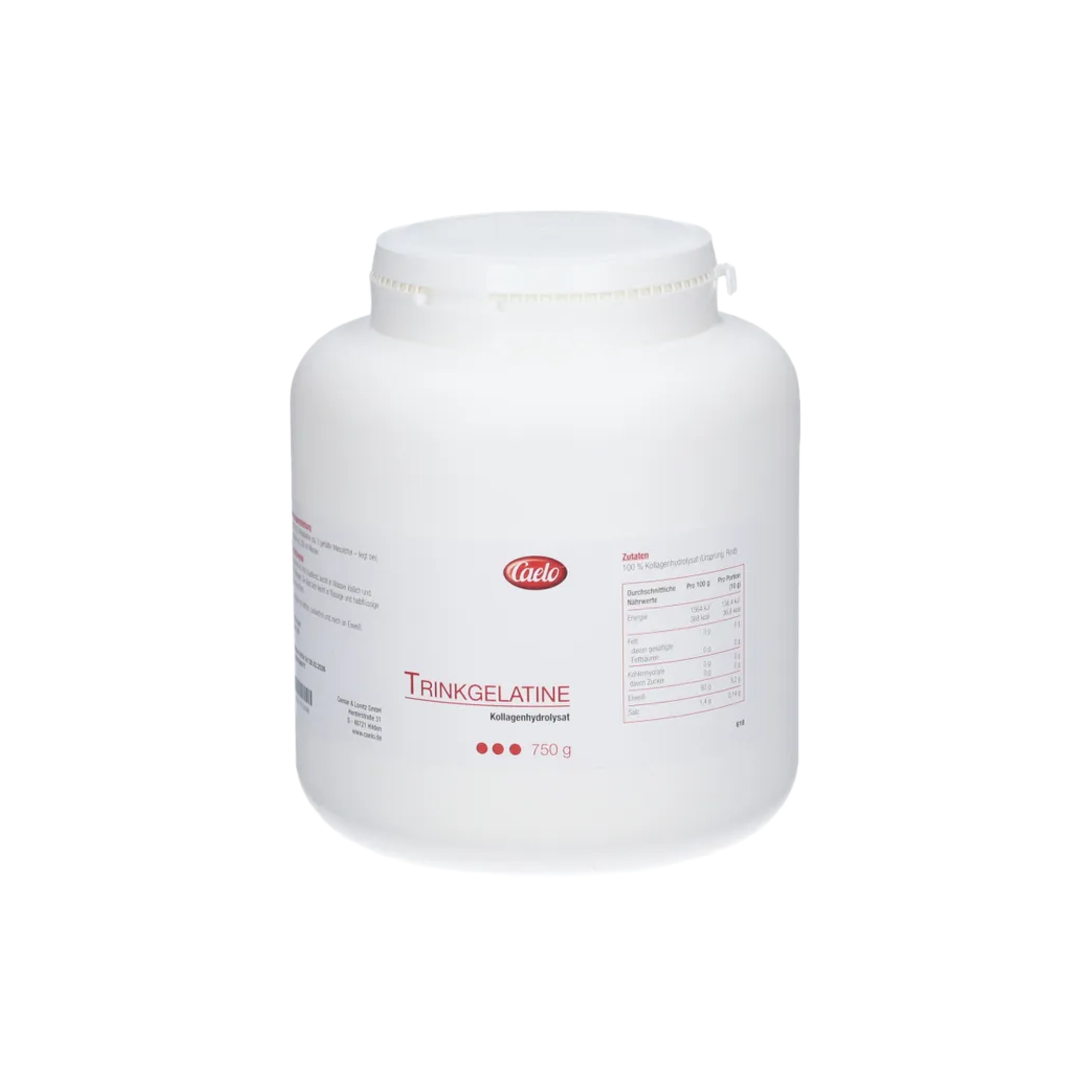 Caelo Drinking Gelatin | 100% Bovine Collagen Hydrolysate | High-Protein Collagen Powder | 750 g | PZN 07105848