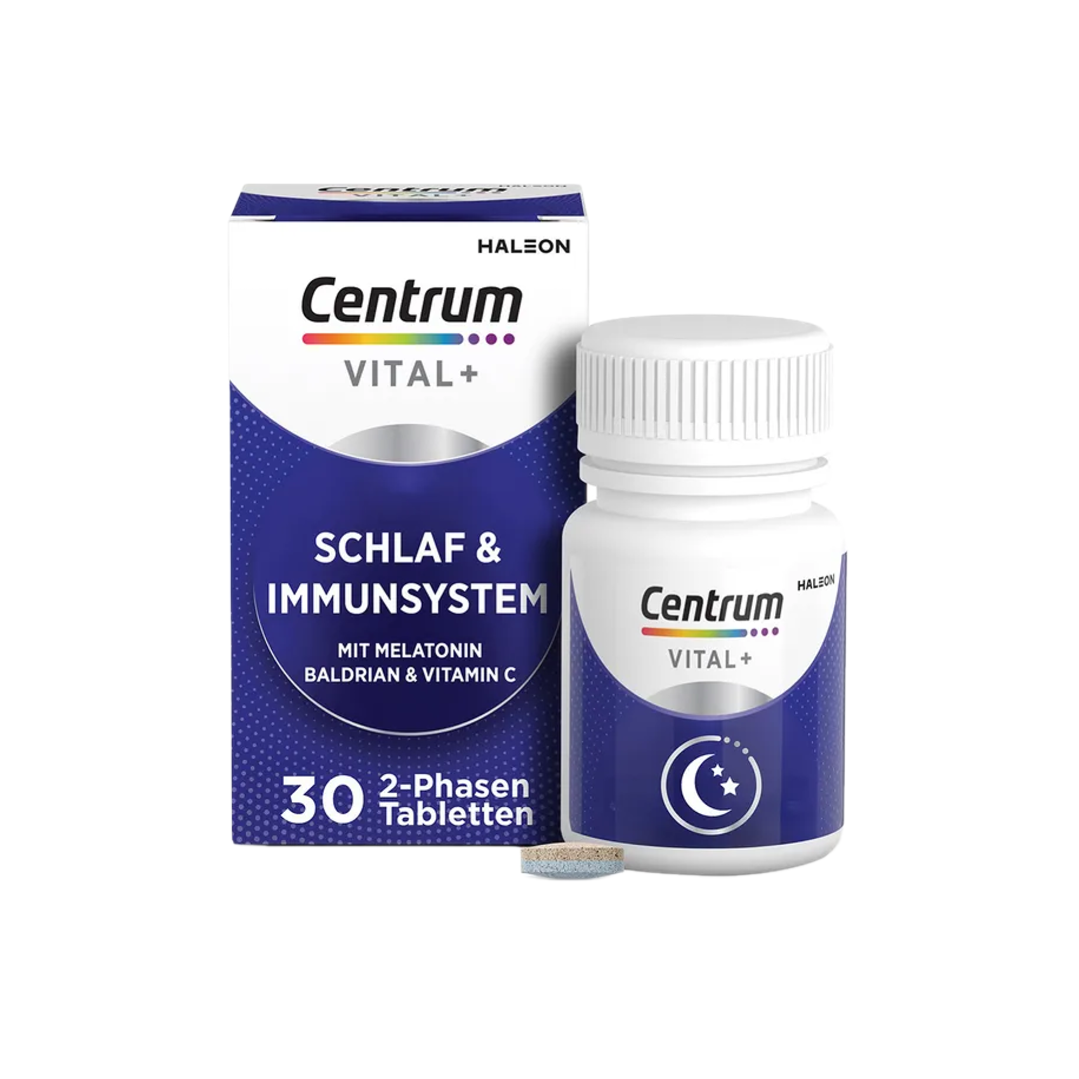 德国原装 Centrum善存 褪黑素+缬草+维生素C+锌 促进睡眠和提高免疫力复合营养片30粒 PZN 19421632