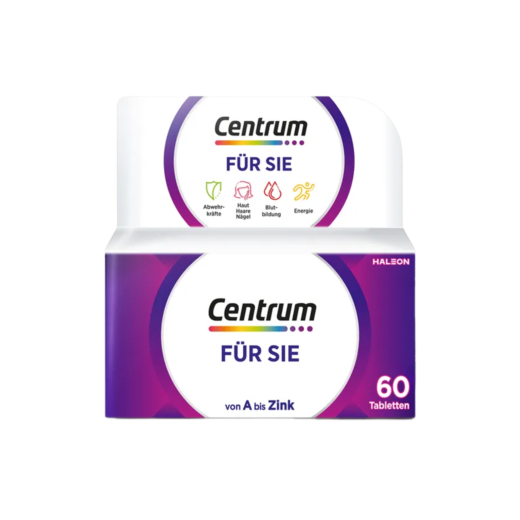 Centrum Women | Complete Multivitamin & Minerals for Women | Energy, Immune, Skin, Hair & Blood Formation Support | 60 Tablets | PZN 09924674