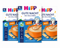 HiPP Organic Good Night Milk Cereal Children's Biscuit 475 g × 3 Boxes | From 6 Months | Organic Milk Cereal | Children's Biscuit Flavor | Complete Evening Meal | No Added Sugar | Made in Croatia