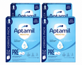 Aptamil PRE Infant Formula 4800g  | 4 Pack 4 × 1.2 kg | From Birth | Palm Oil Free | Lactose Only | Made in Germany