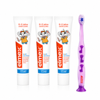 elmex Baby Oral Care Set 0–2 Years | 3× Baby Toothpaste 50 ml + Learning Toothbrush | First Milk Teeth | PZN 16783375 + 01561249