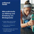 Orthomol Tendo | Collagen, Glucosamine, Chondroitin, Hyaluronic Acid, Bromelain & Omega-3 for Connective Tissue | 30 Daily Servings | PZN 00200696
