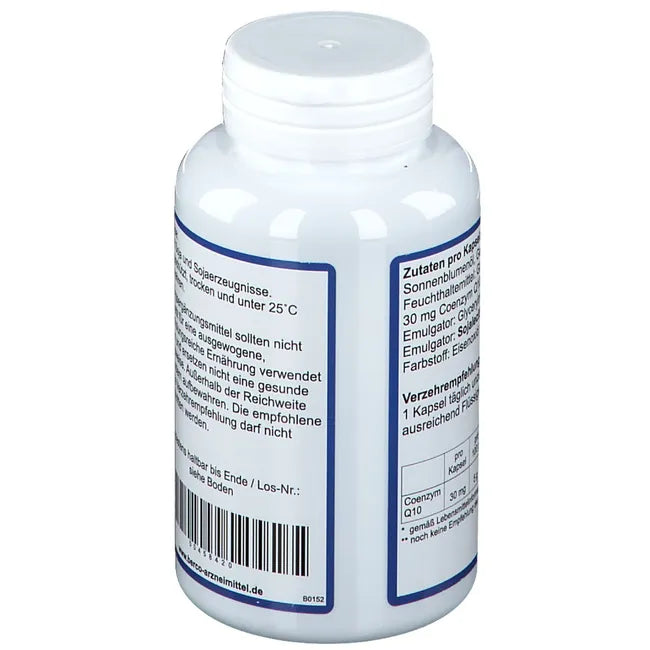Q10 30 mg Berco | Coenzyme Q10 30 mg per Capsule | Daily CoQ10 Supplement | 120 Capsules | PZN 00458420