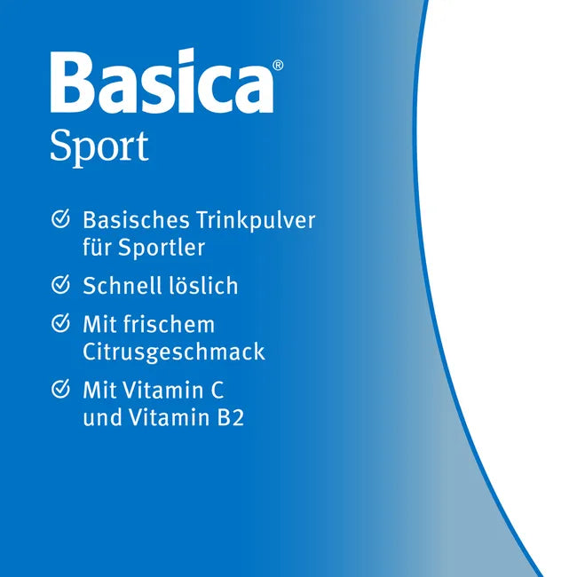 Basica Sport Powder 660g | Alkaline Electrolyte & Carbohydrate Drink | Magnesium, Potassium, Calcium, Vitamin C & B2 | Citrus Flavor | PZN 00937215