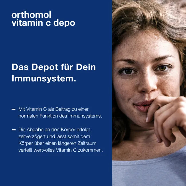 德国原装 Orthomol奥视宝 维生素 C片 100粒 | 缓释维生素 C | 225 毫克维生素 C + 柑橘生物类黄酮 | 提高免疫力 抗氧化 缓解疲劳和压力 | PZN 01247300