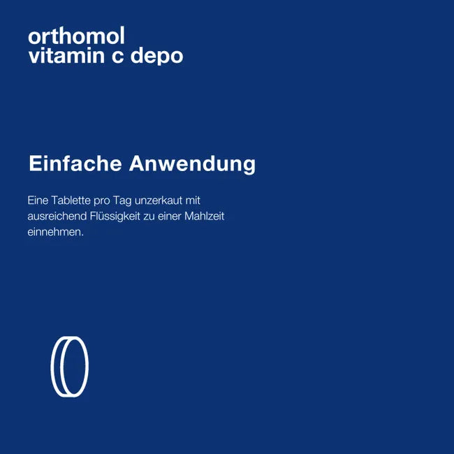 德国原装 Orthomol奥视宝 维生素 C片 100粒 | 缓释维生素 C | 225 毫克维生素 C + 柑橘生物类黄酮 | 提高免疫力 抗氧化 缓解疲劳和压力 | PZN 01247300